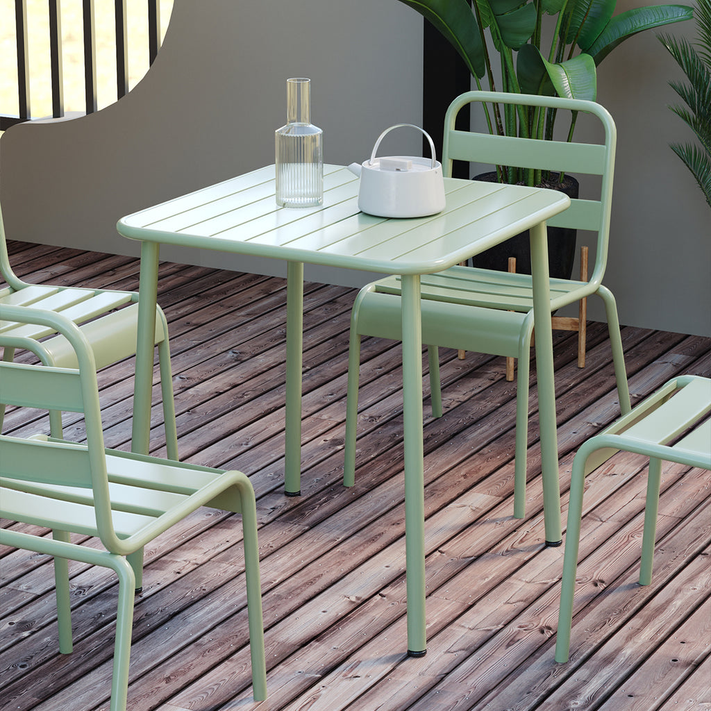 Sera Square Table  Green Outdoor Courtyard Table Villa Open Air Dining Table Waterproof Table Retro American Modern Simple Balcony Table Coffee Table