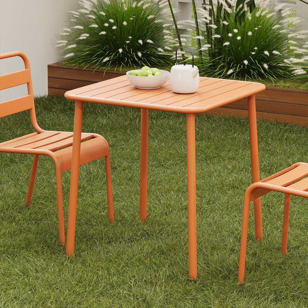 Sera Square Table Outdoor  Red Courtyard Table Villa Open Air Dining Table Waterproof Table Retro American Modern Simple Balcony Table Coffee Table