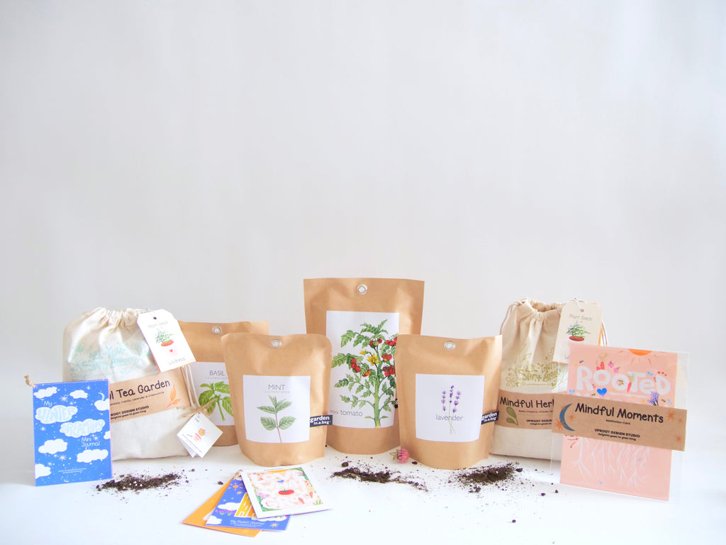 "Get Growing" Mindful Garden in a Bag Kit: Mindfulness Journal, Meditation Card + Growing Kit - (Assorted Year-Round)