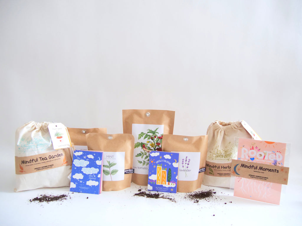 "Get Growing" Mindful Garden in a Bag Kit: Mindfulness Journal, Meditation Card + Growing Kit - (Assorted Year-Round)