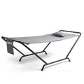 Freestanding Hammock With Stand, 550LBS Heavy Duty Outdoor Hammock Bed With Soft Pillow & Storage Bag, Grey