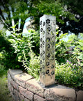 Blooming Magnolias Steel Luminary Pillar | Multiple Sizes