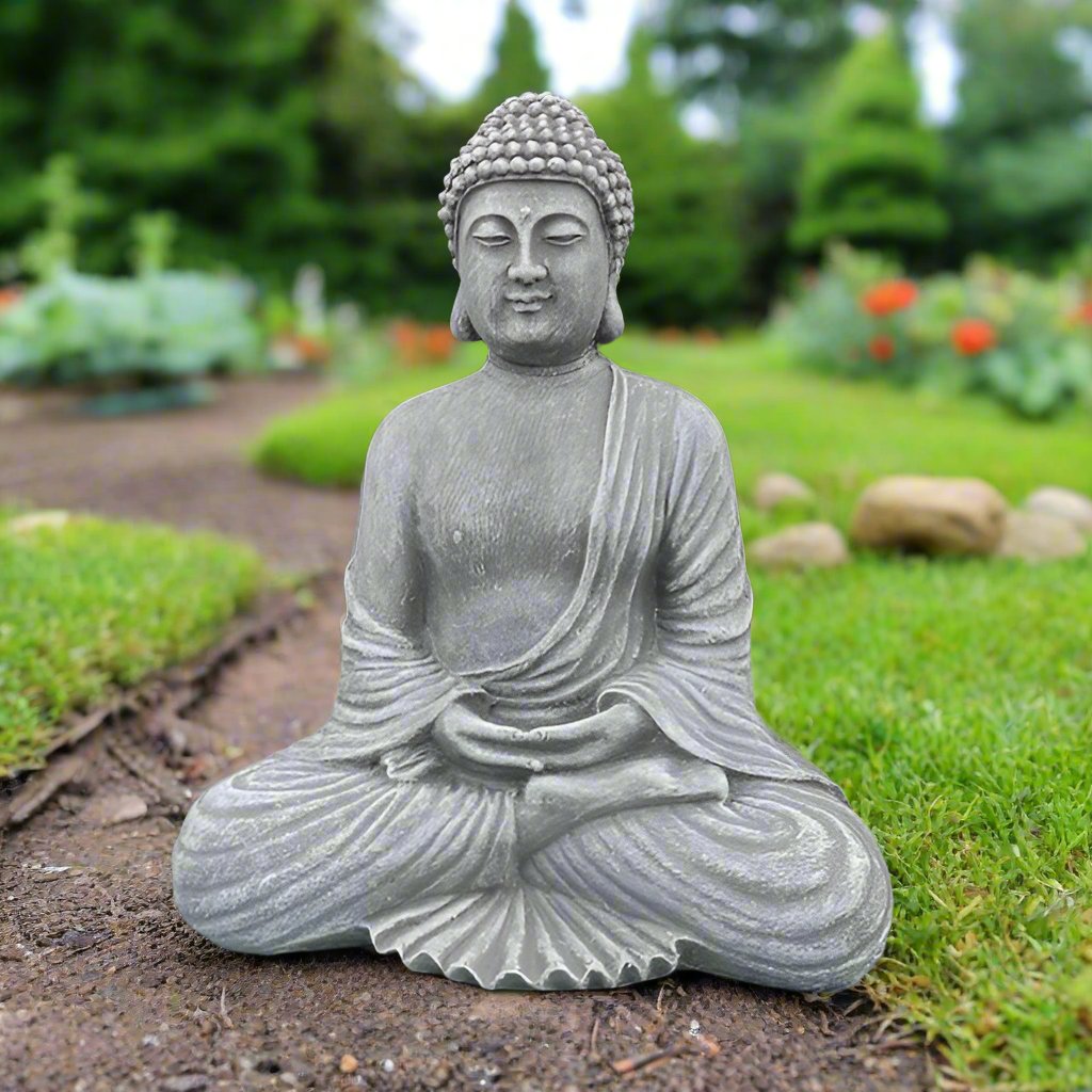 Cement Buddha Statue (11.5" x 9")