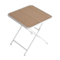 Modern Folding Square Table - Indoor And Outdoor Multi-functional Table - Polypropylene Tabletop With Metal Legs, Suitable For Dining Rooms, Living Rooms, Gardens, Terraces, Etc.
